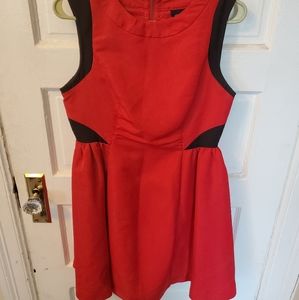 Red skater dress